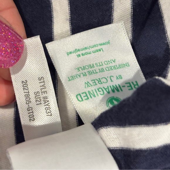 J. Crew Knit Cutaway Mini Striped Nautical Preppy Casual Dress Sz S - Picture 5 of 12